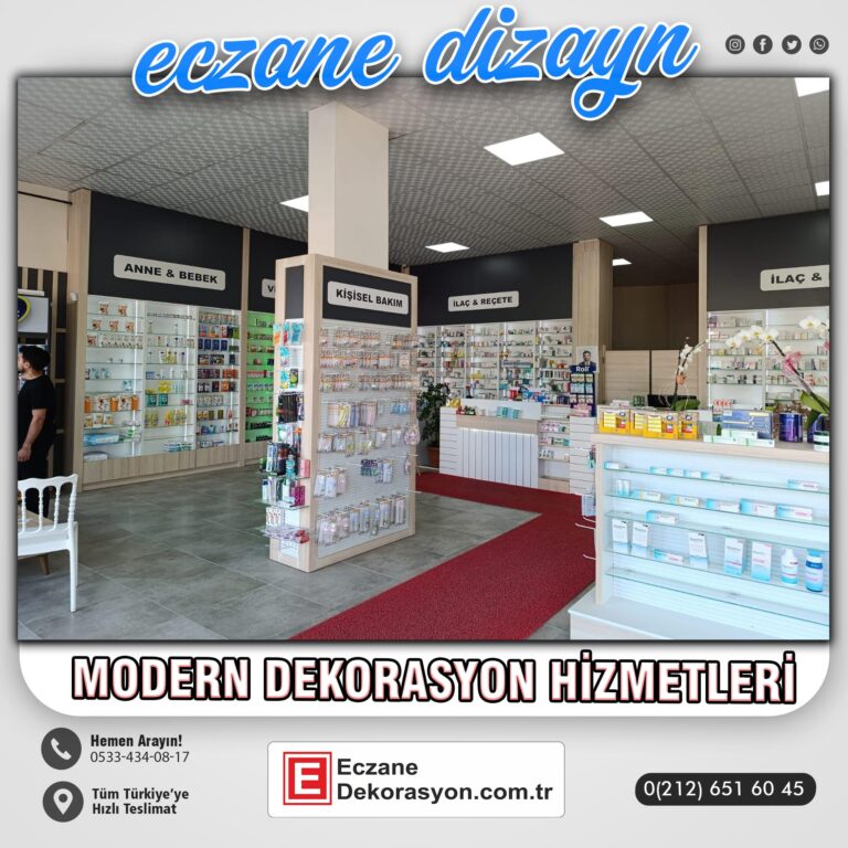 Eczane vitrin ve cephe tasarımı