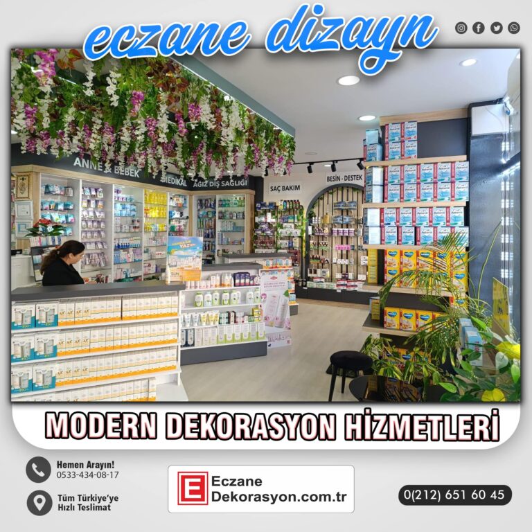 Eczane dekorasyon projesi - modern tasarım