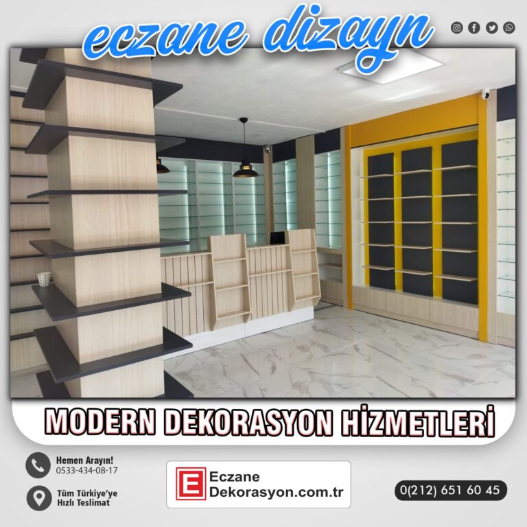 Profesyonel eczane iç mekan tasarımı