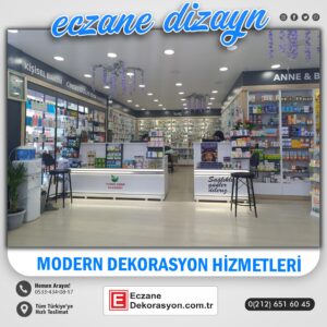 Profesyonel eczane dekorasyon projesi